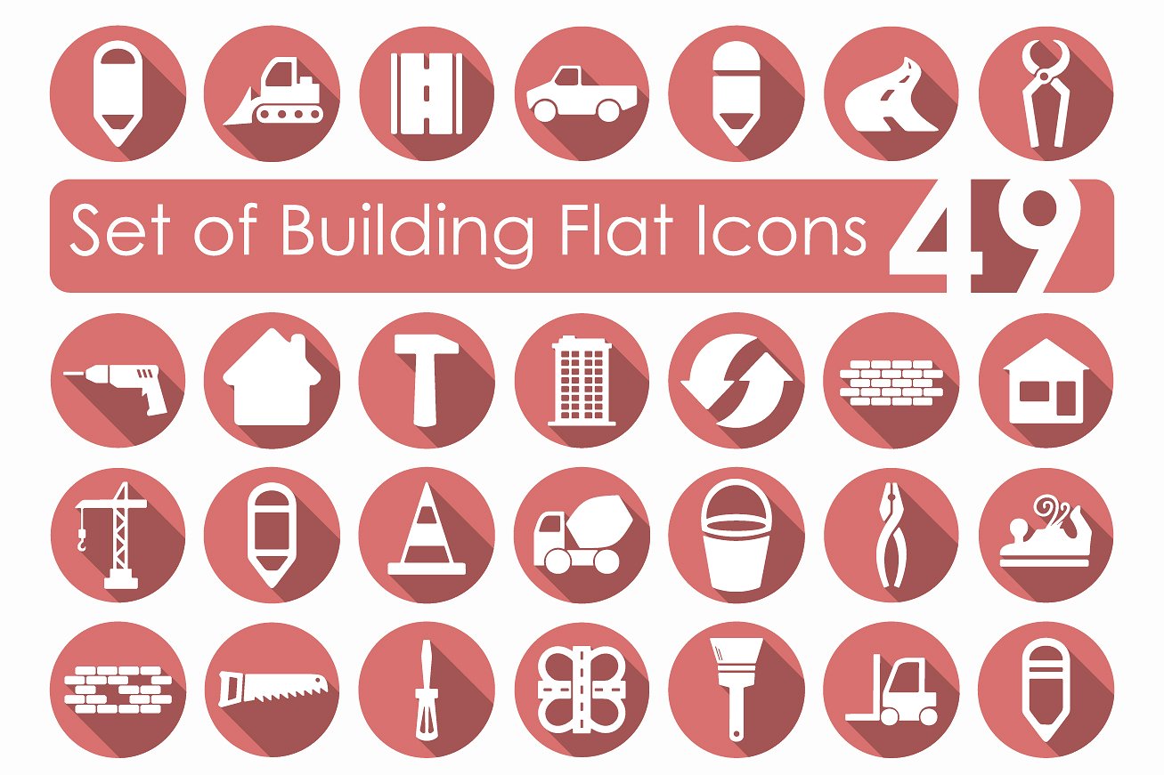 Set of building icons