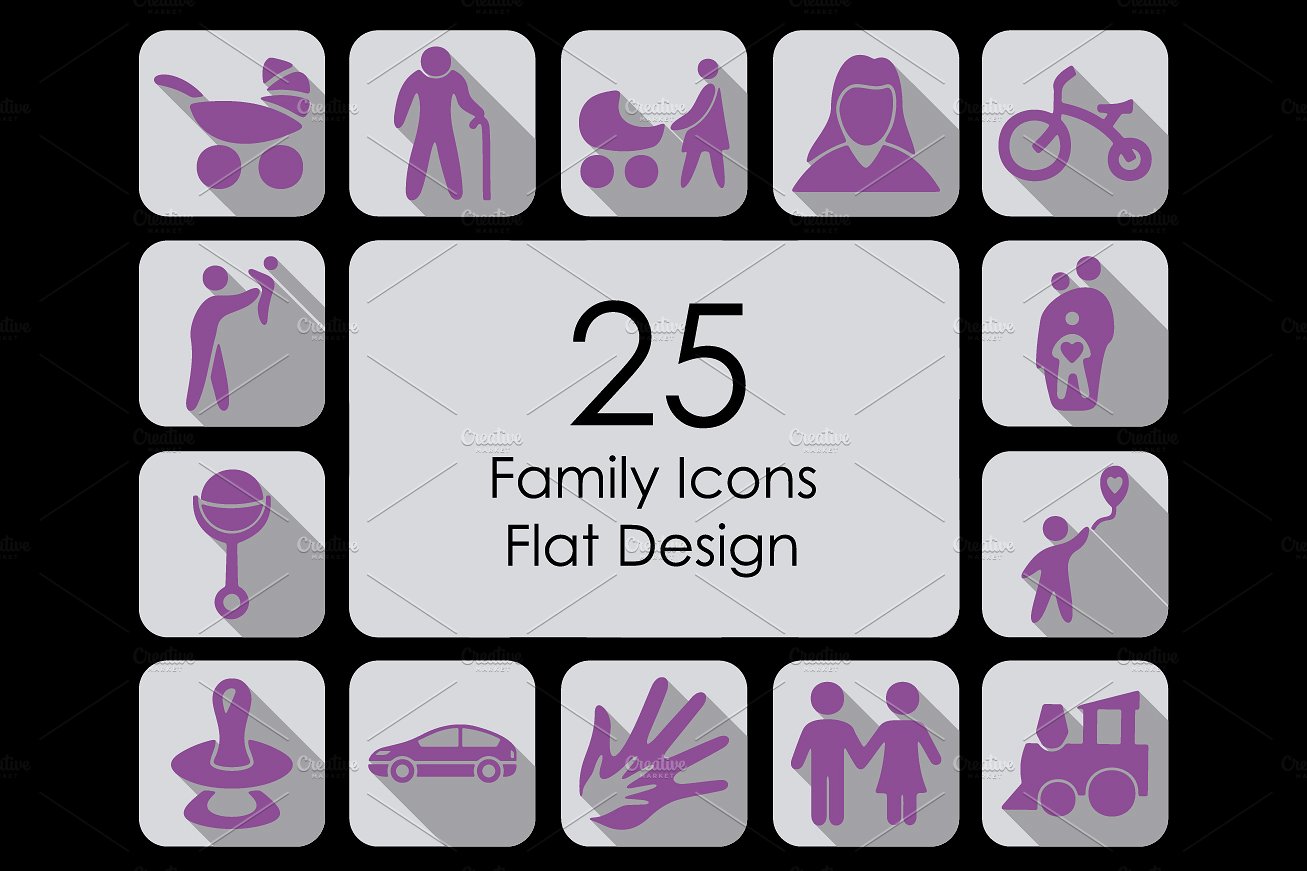 Set of family icons