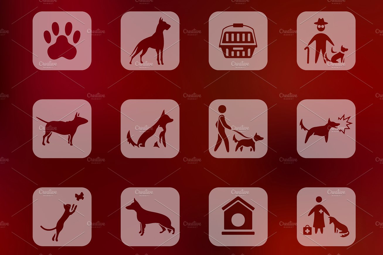 Set of pets icons