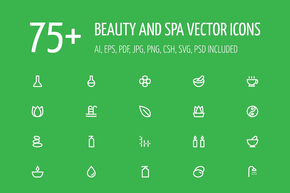 75 Beauty and Spa Vector Icon