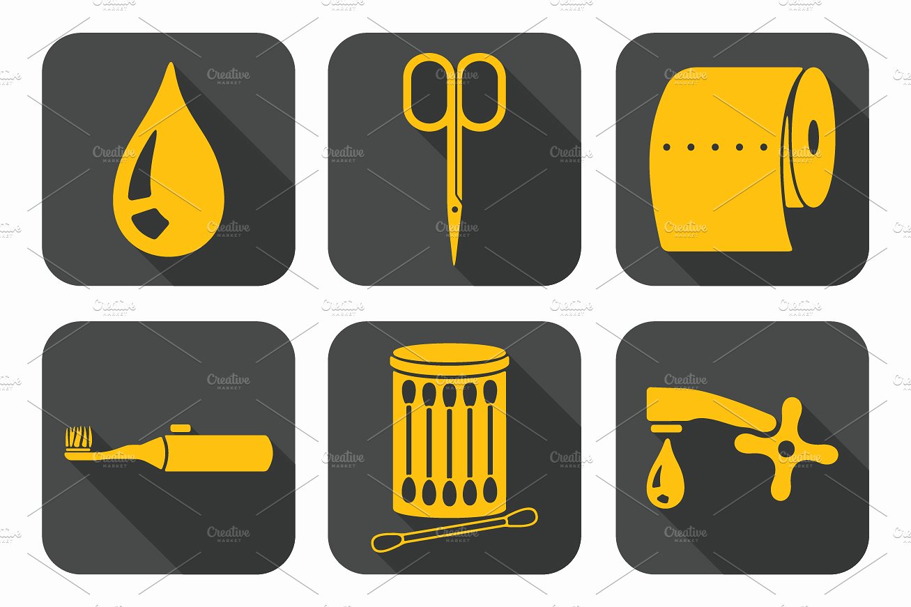 Set of hygiene icons