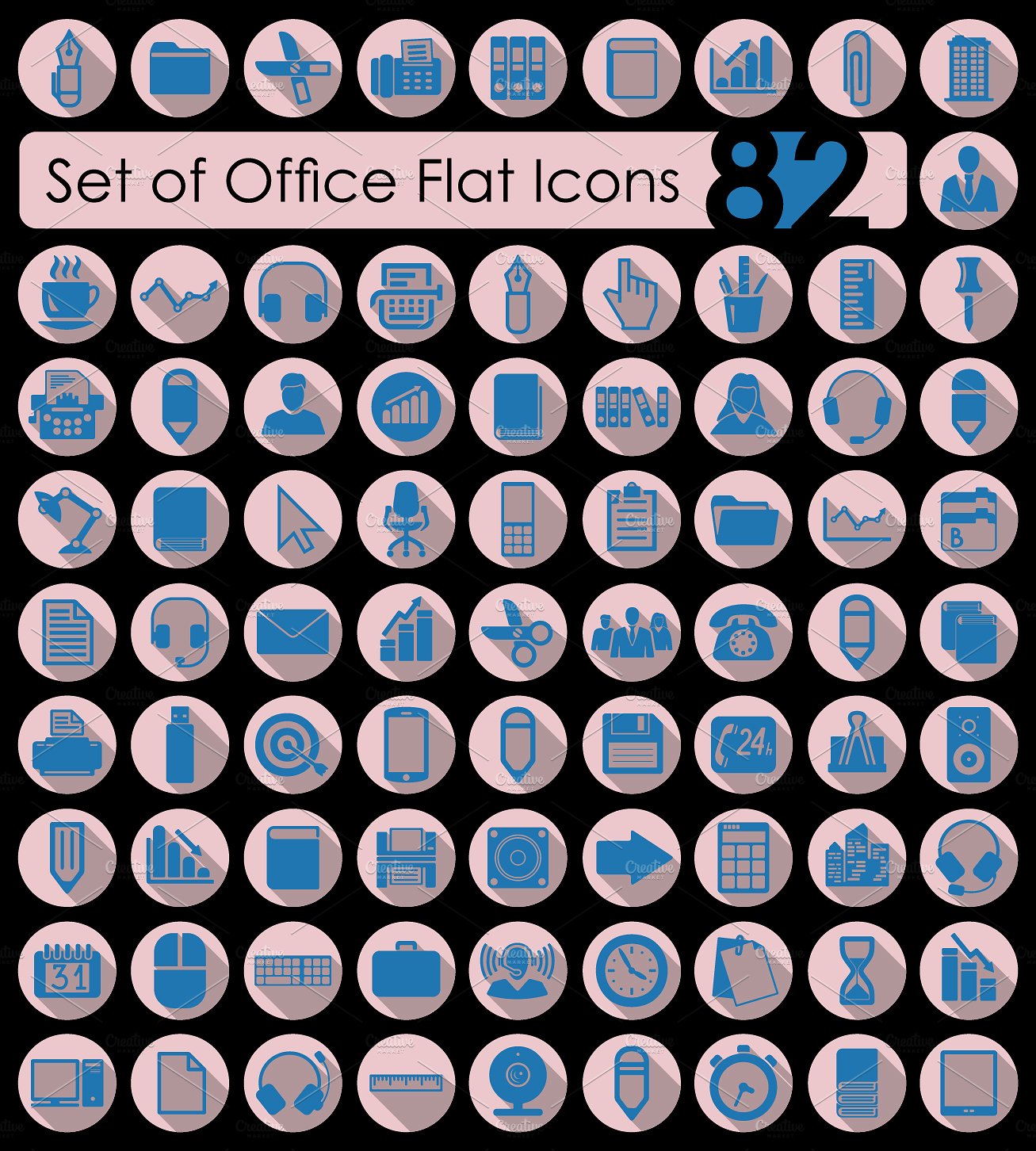 Set of office icons