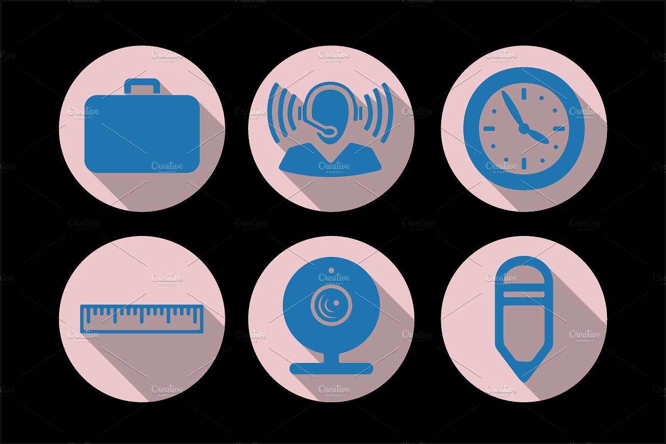 Set of office icons