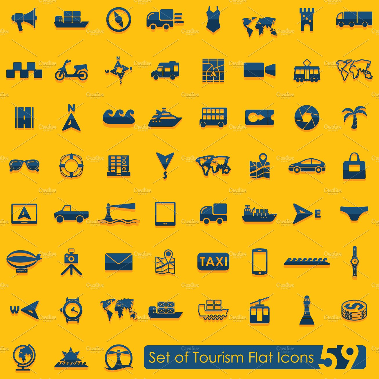 59 TOURISM icons