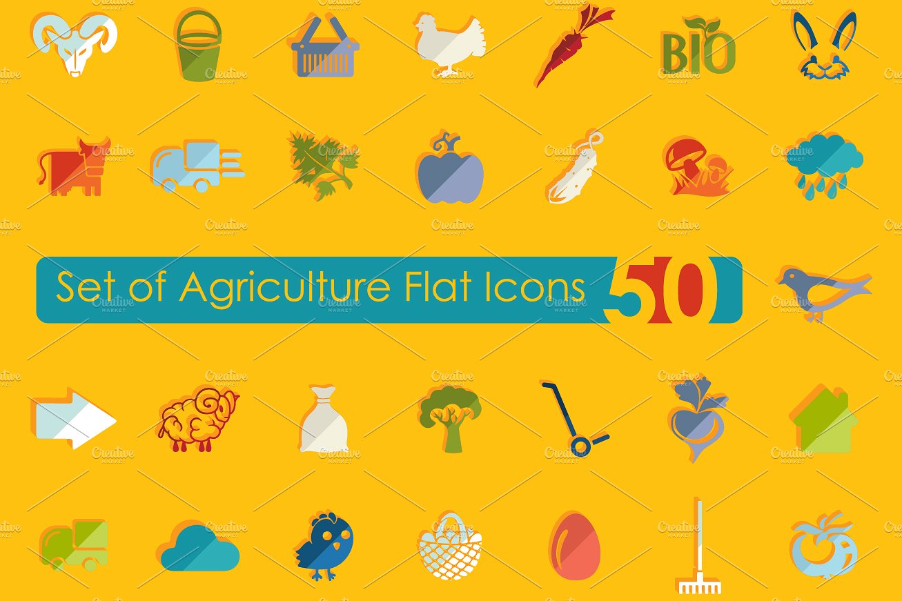 50 AGRICULTURE icons