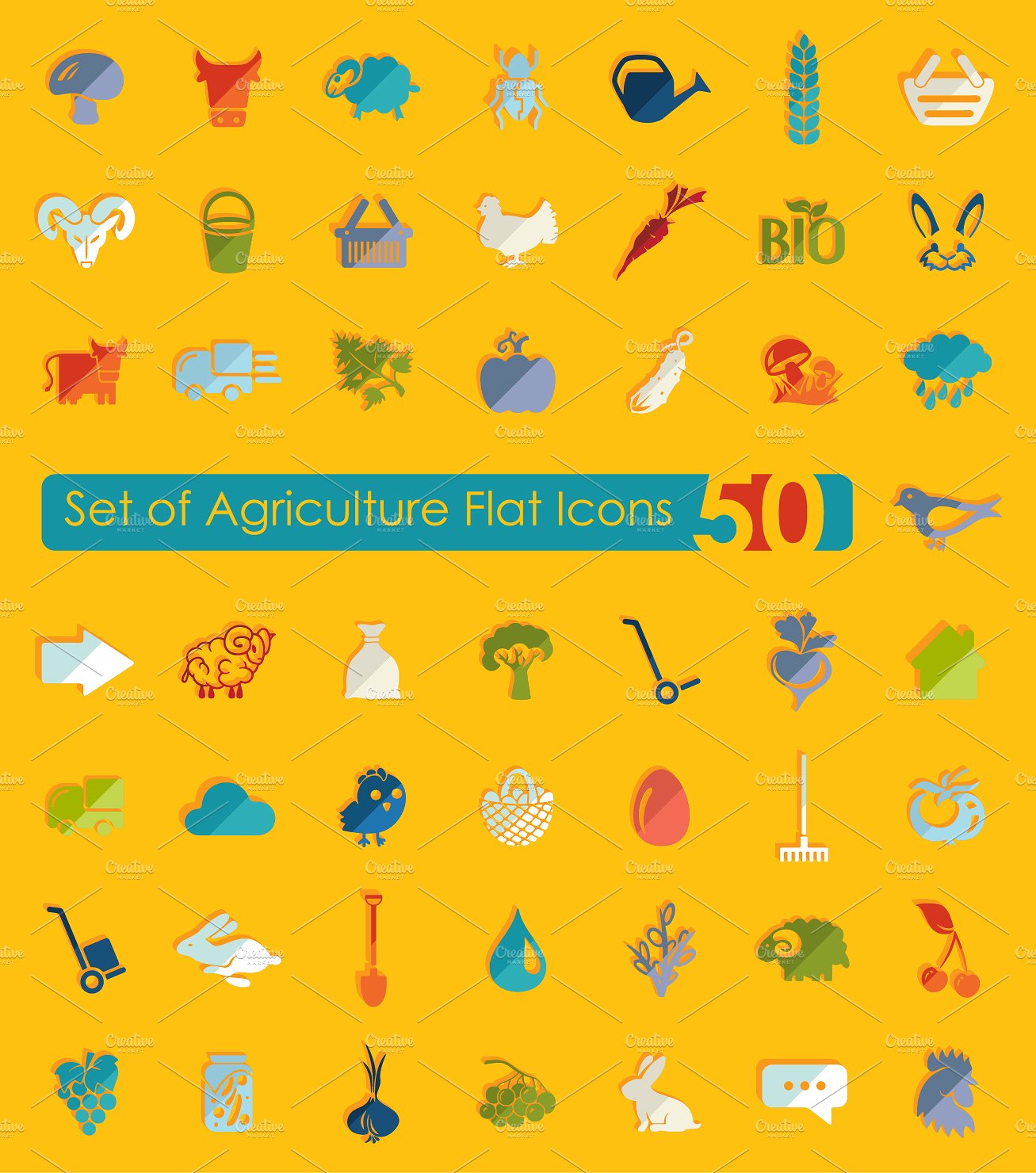 50 AGRICULTURE icons