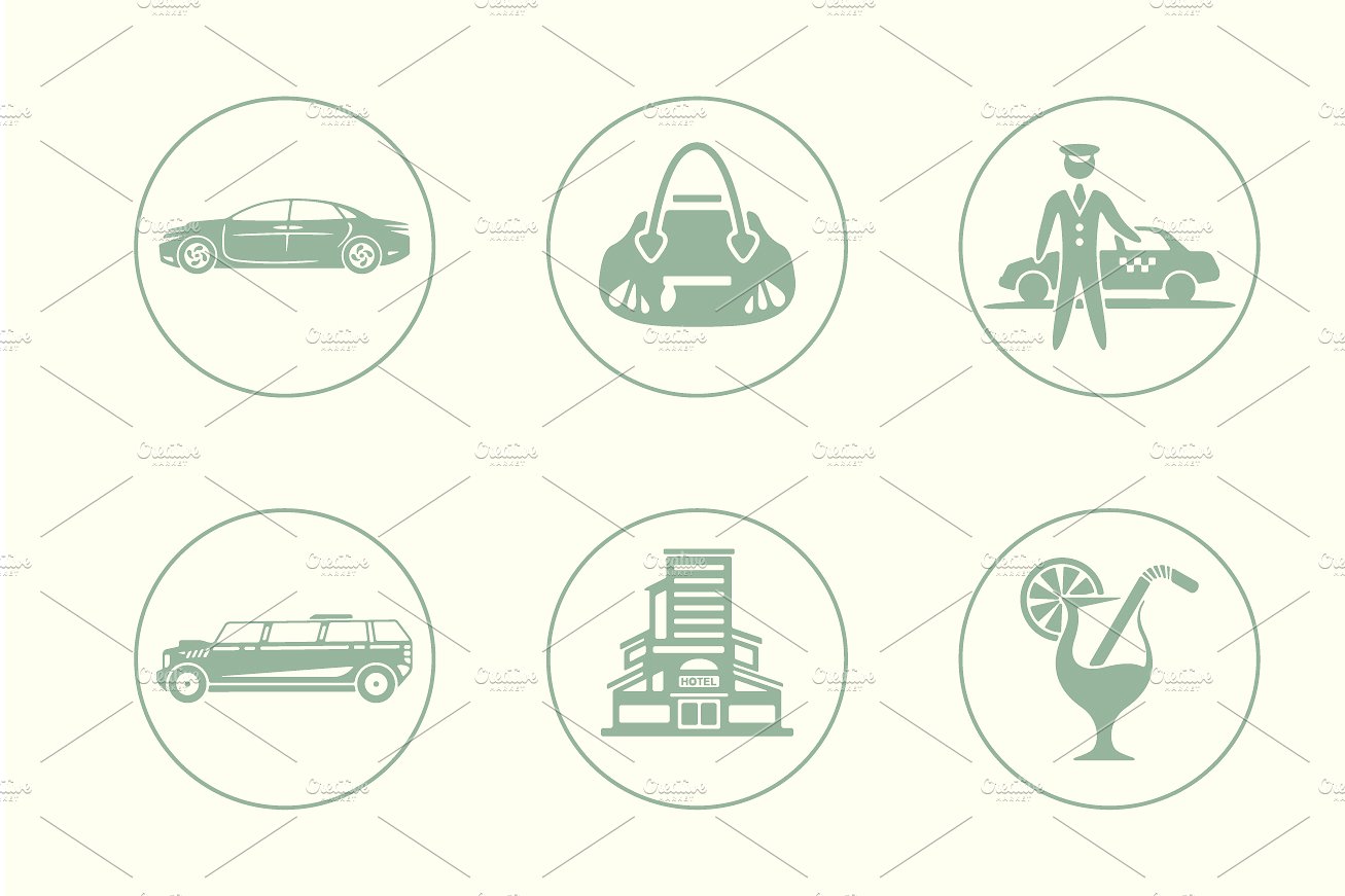 36 LUXURY simple icons