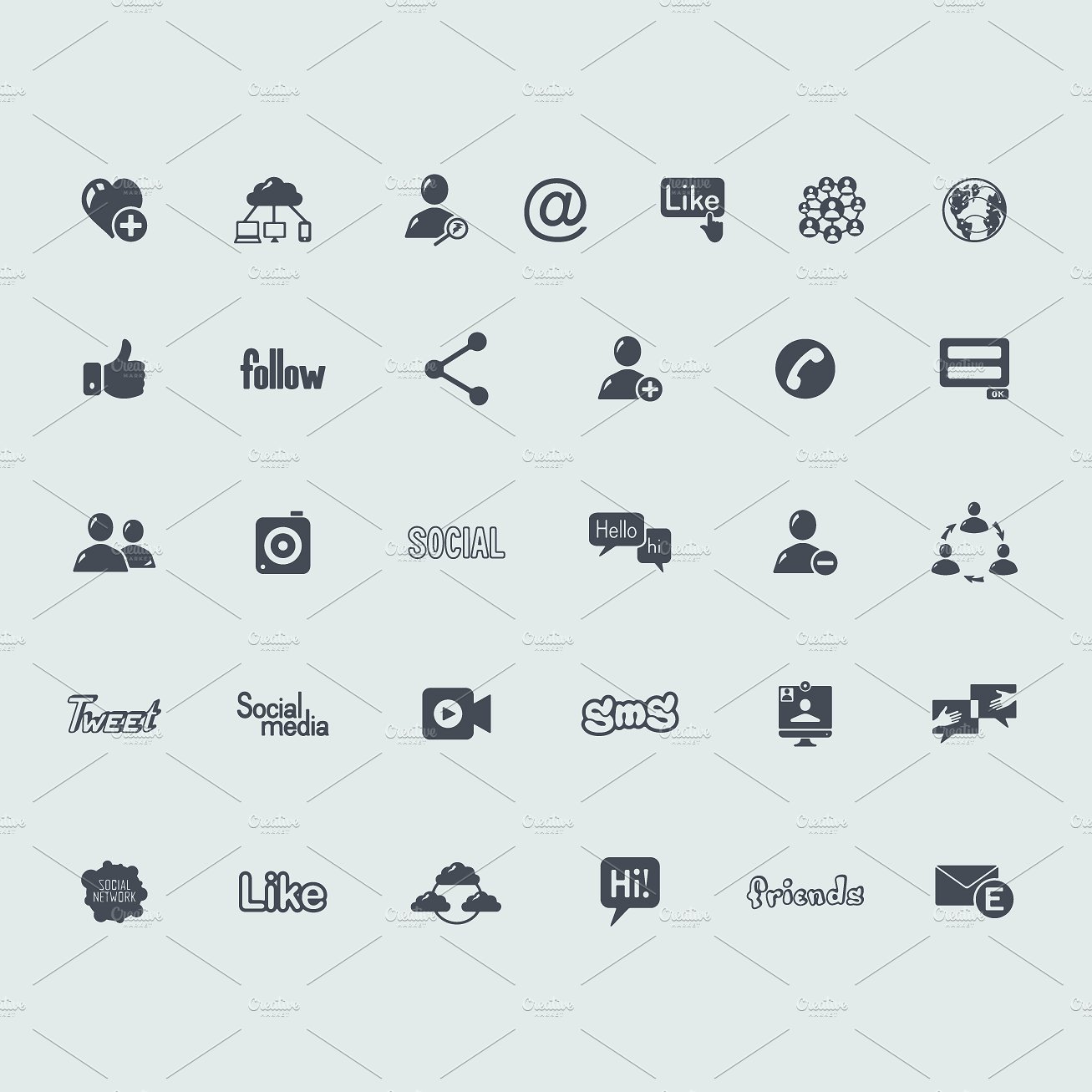 31 social network icons