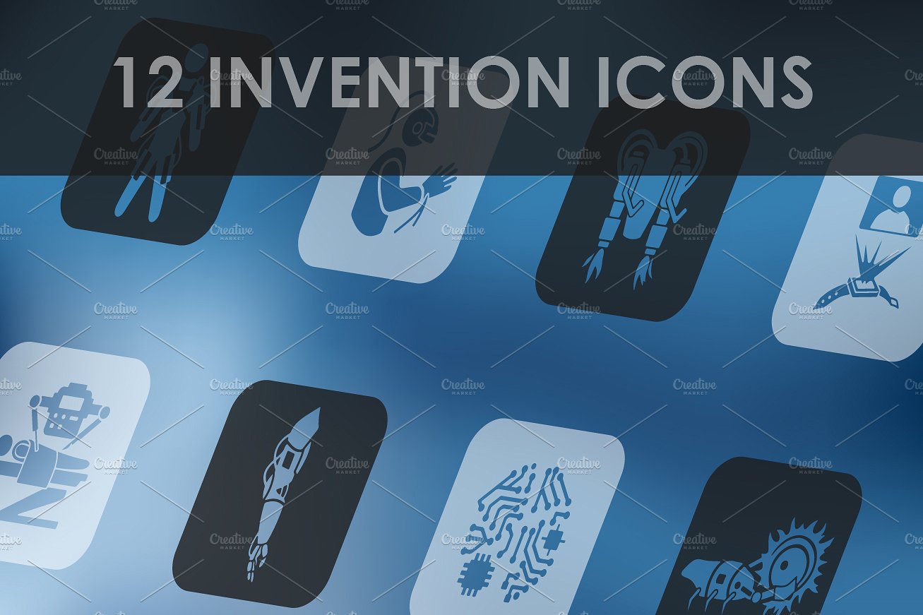 Set of invention icons