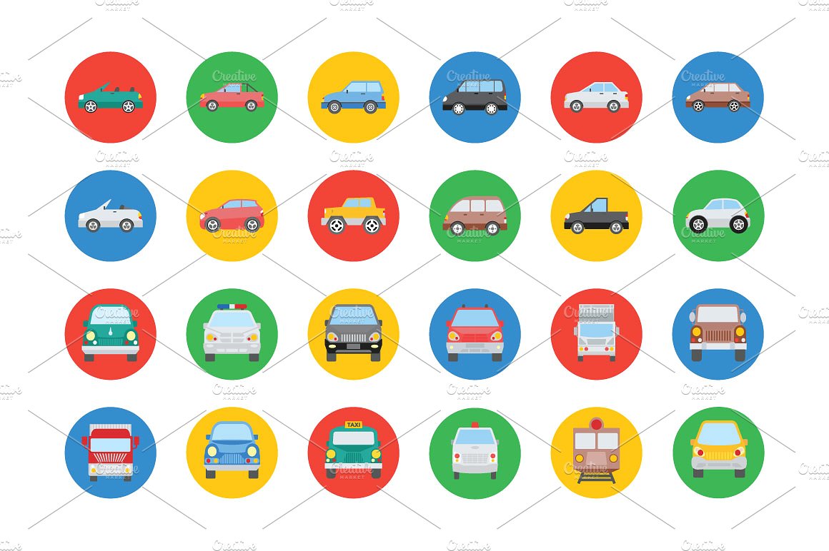 75 Transport Vector Icons