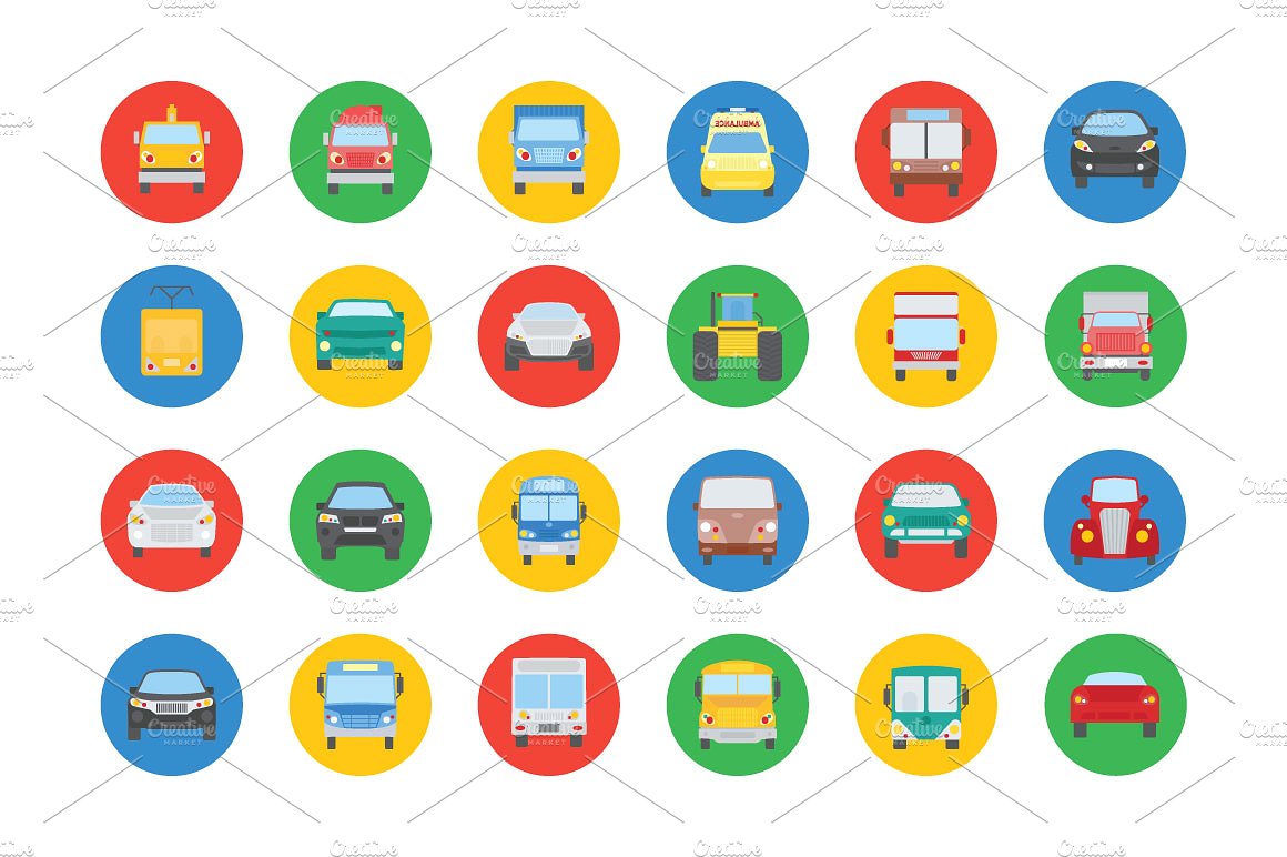 75 Transport Vector Icons