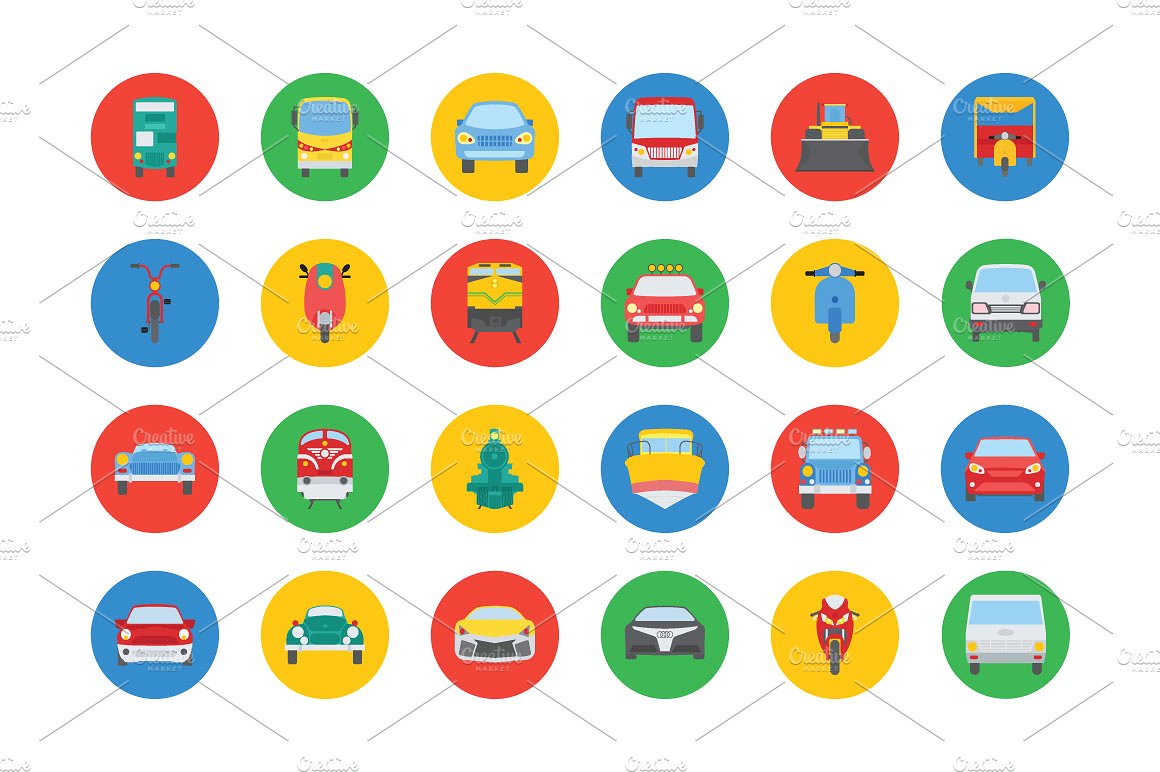 75 Transport Vector Icons