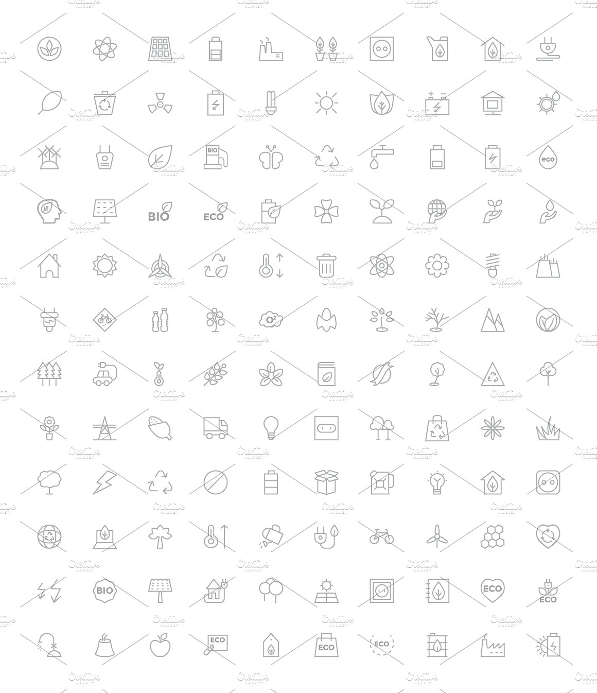 100 Ecology Vector Icons