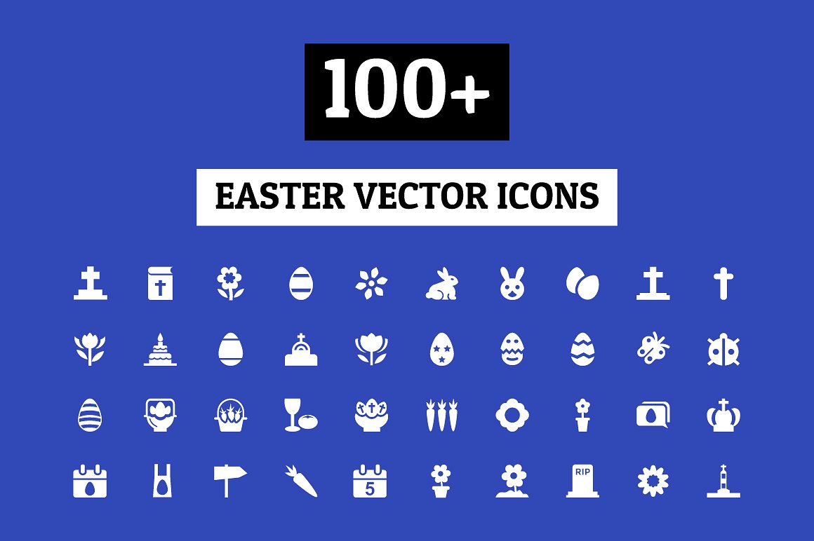 100 Easter Vector Icons