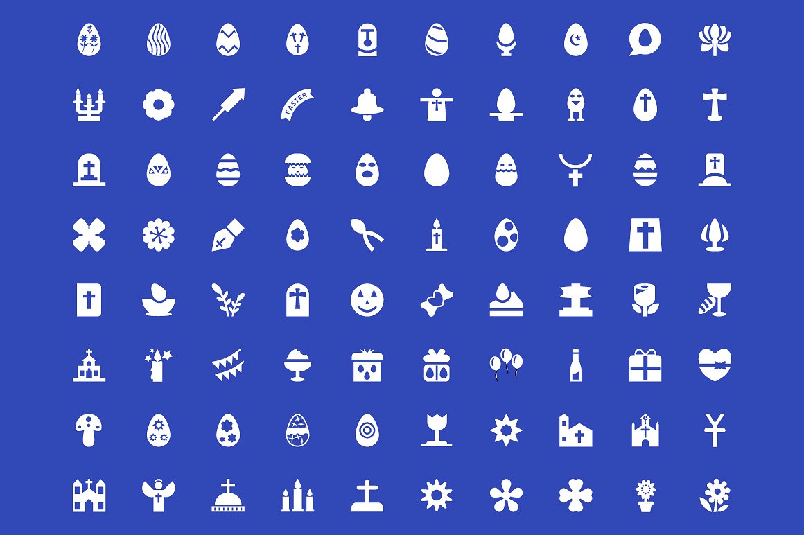 100 Easter Vector Icons