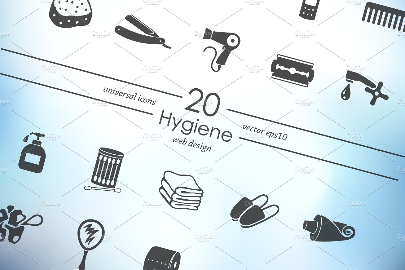 20 hygiene icons