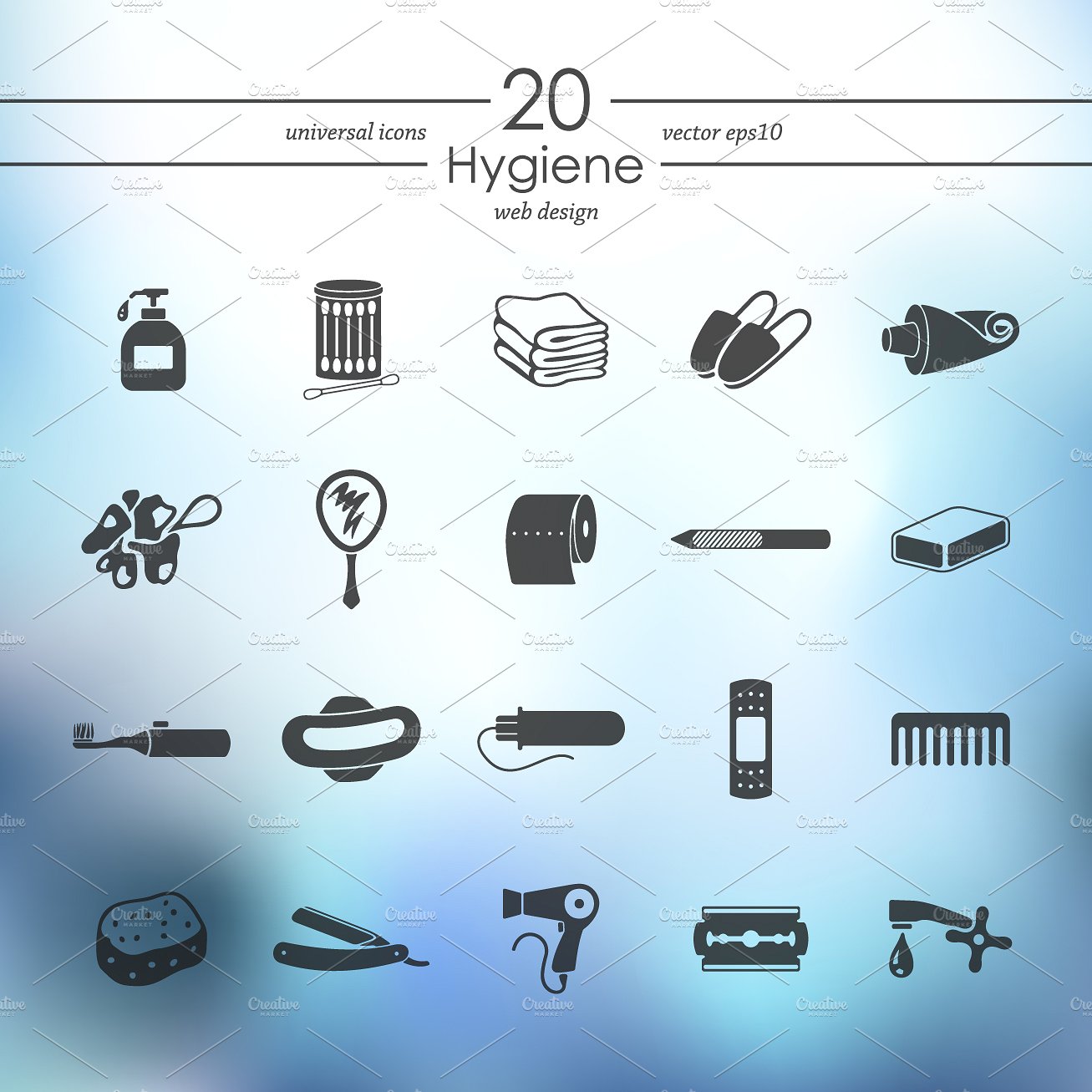 20 hygiene icons