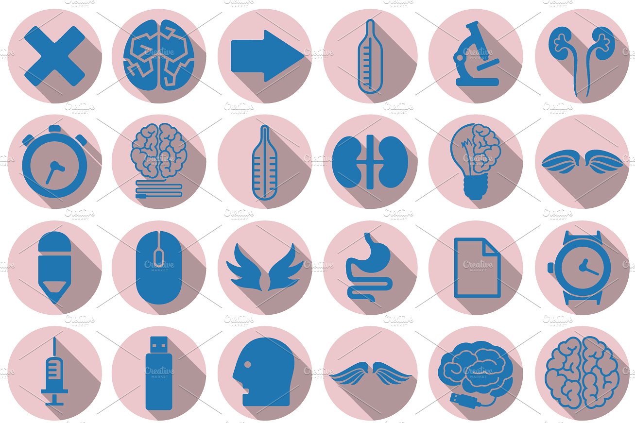 92 MEDICAL flat icons