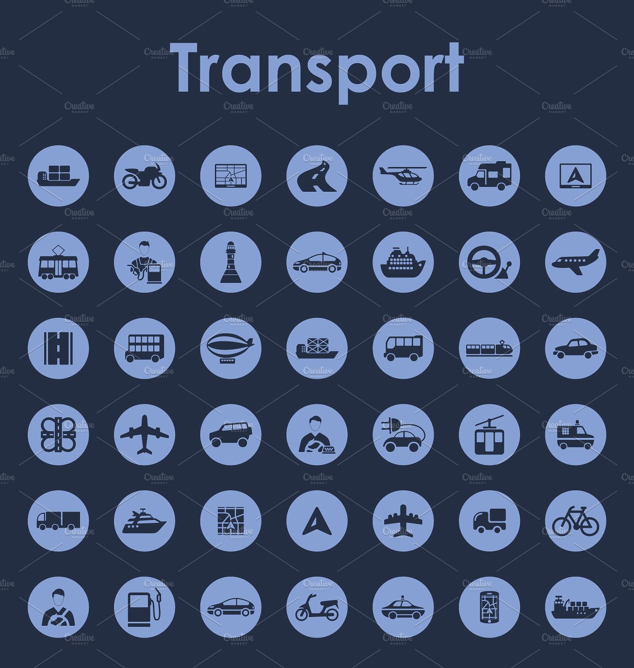 42 transport simple icons