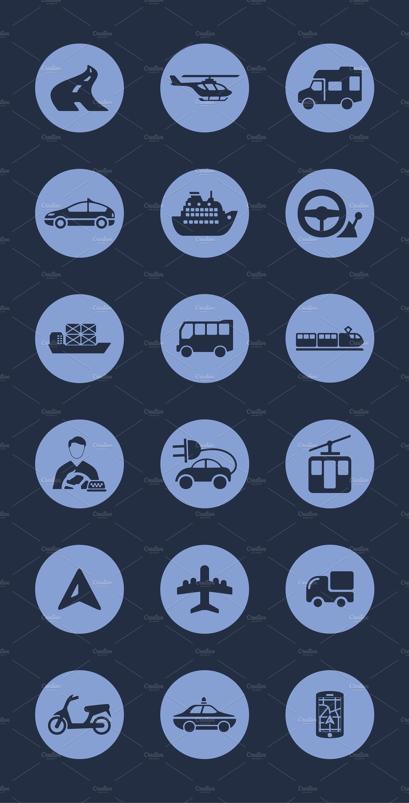 42 transport simple icons