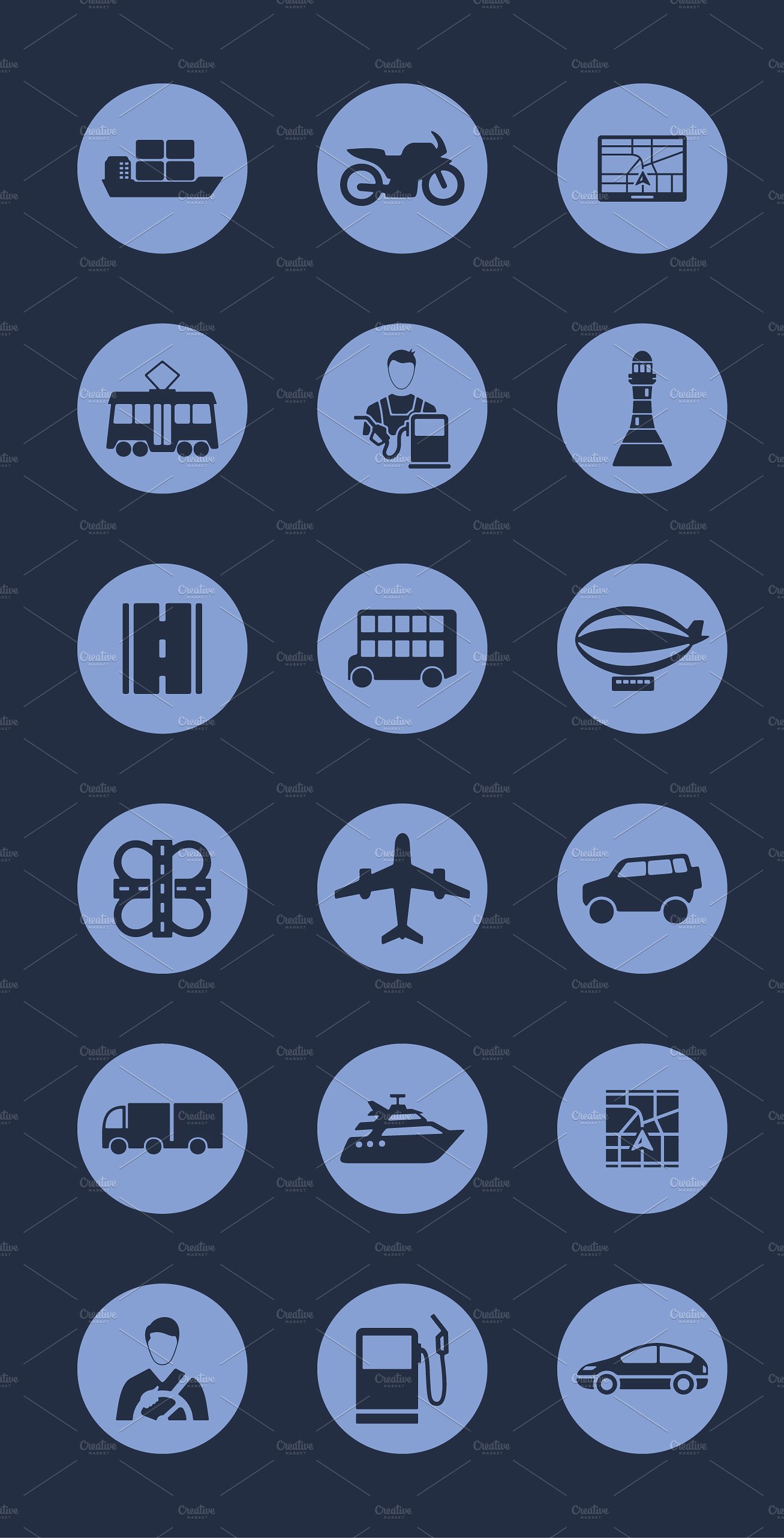 42 transport simple icons