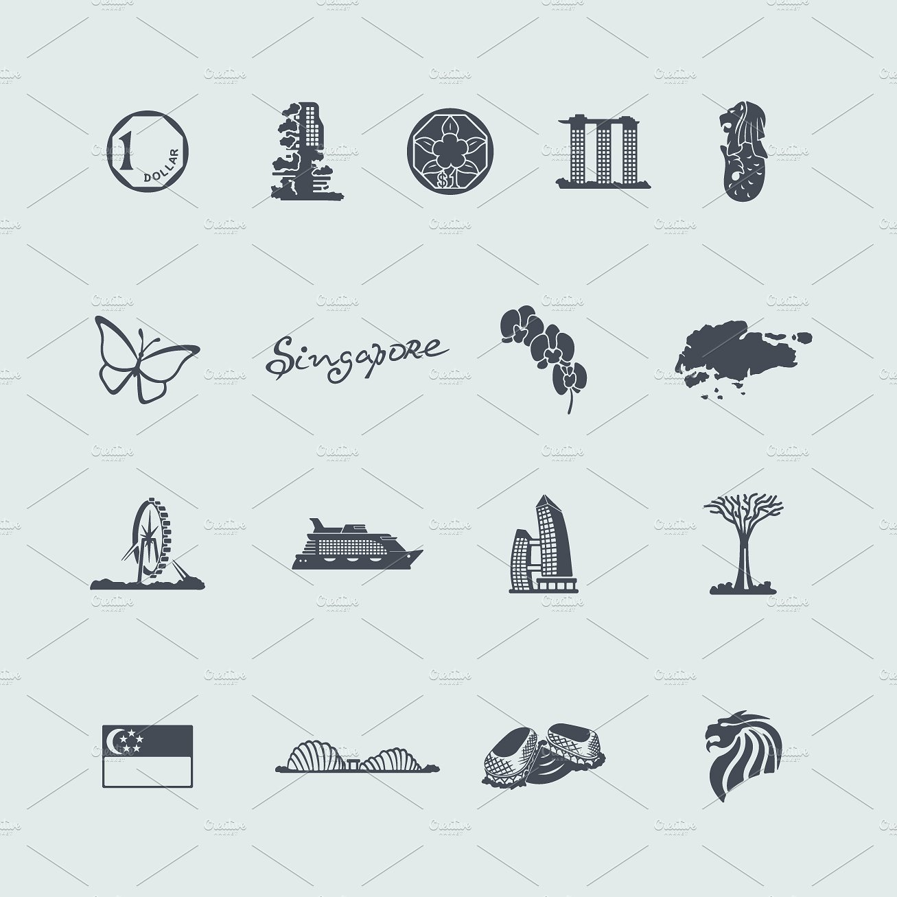 17 Singapore icons