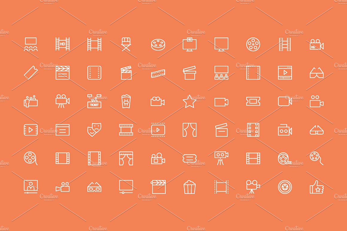 150 Cinema Vector Icons