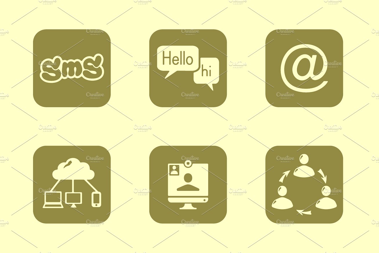 social network simple icons