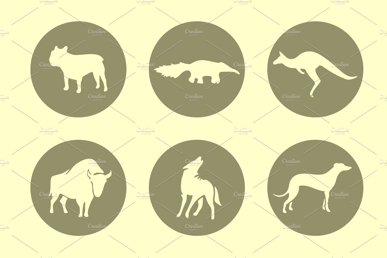 Mammals simple icons