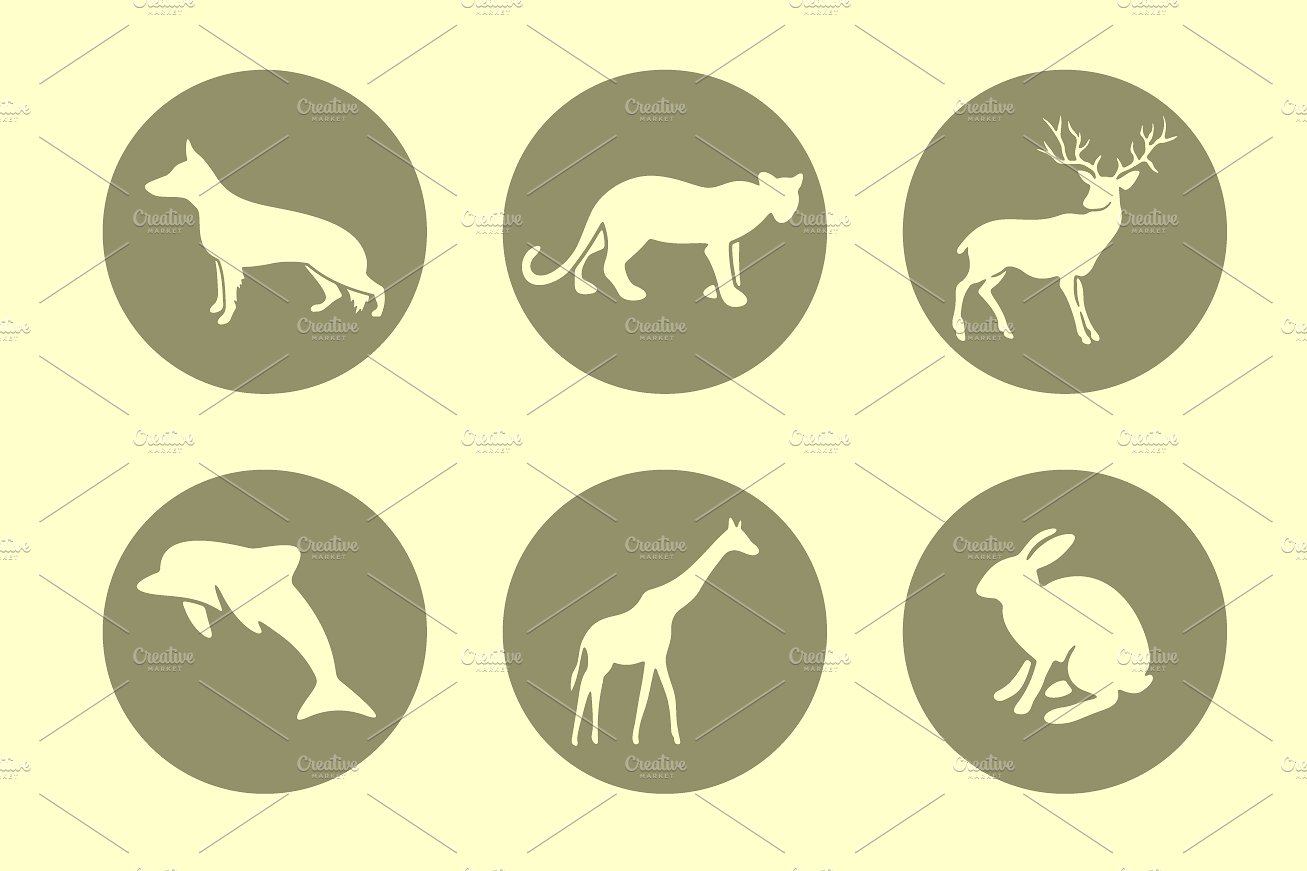 Mammals simple icons