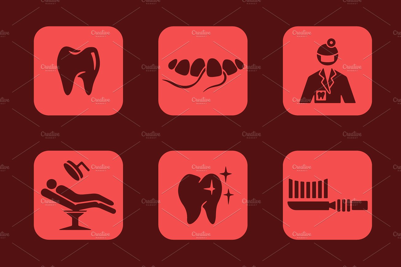 Stomatology simple icons