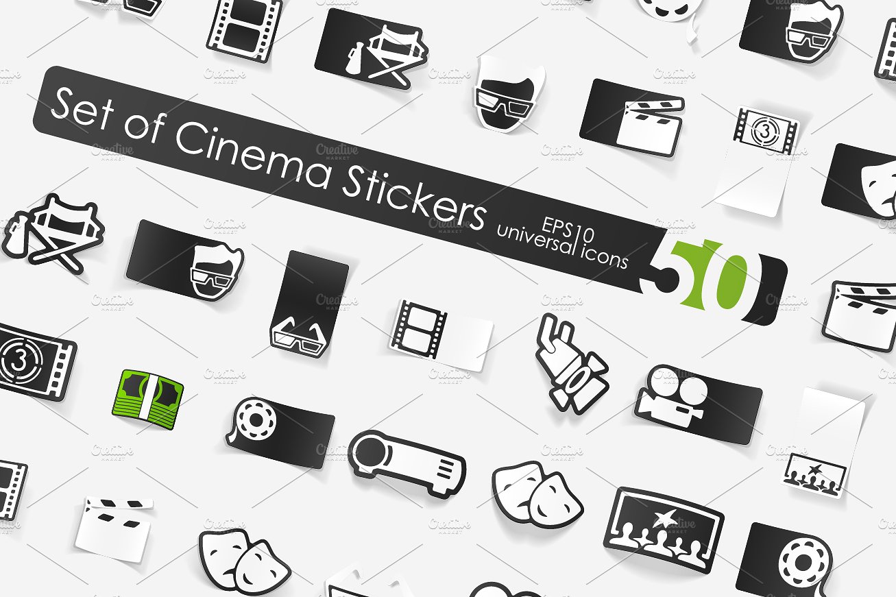 50 cinema stickers