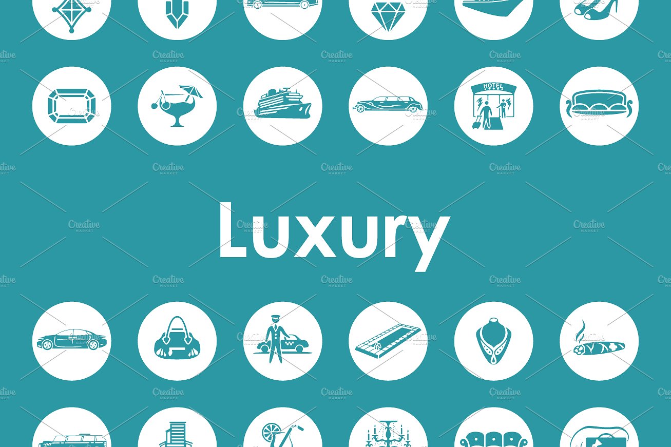 36 LUXURY simple icons