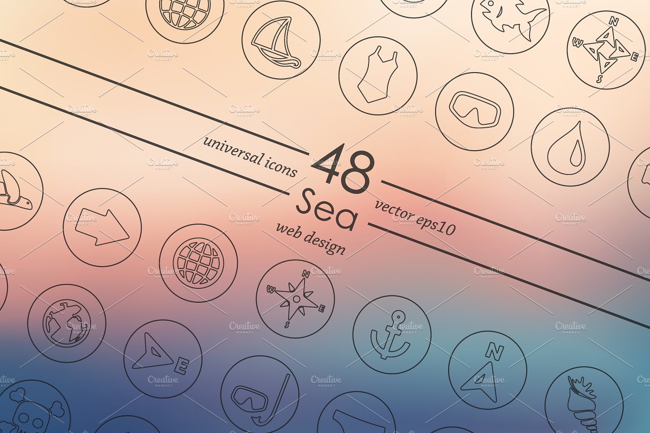 48 Sea icons