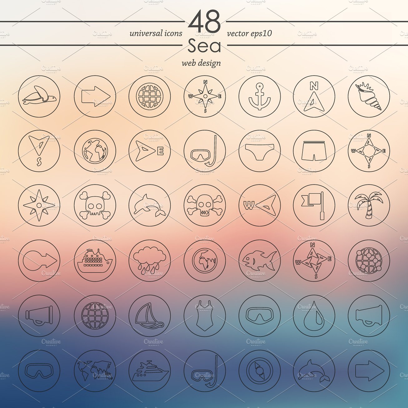 48 Sea icons