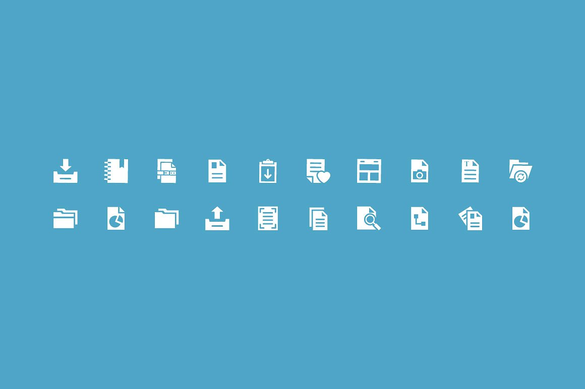 125 Documents Vector Icons