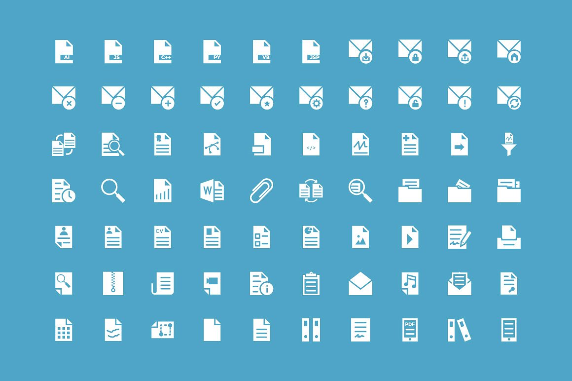 125 Documents Vector Icons