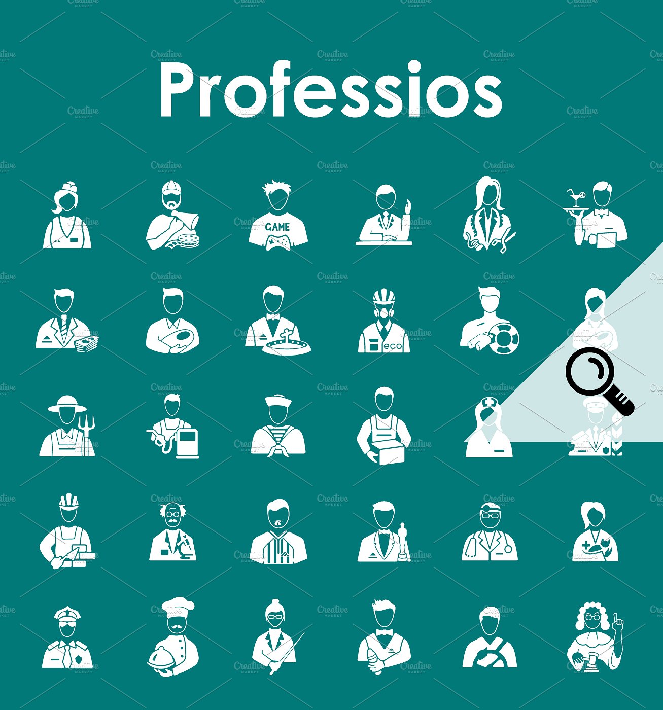 30 PROFESSIONS simple icons