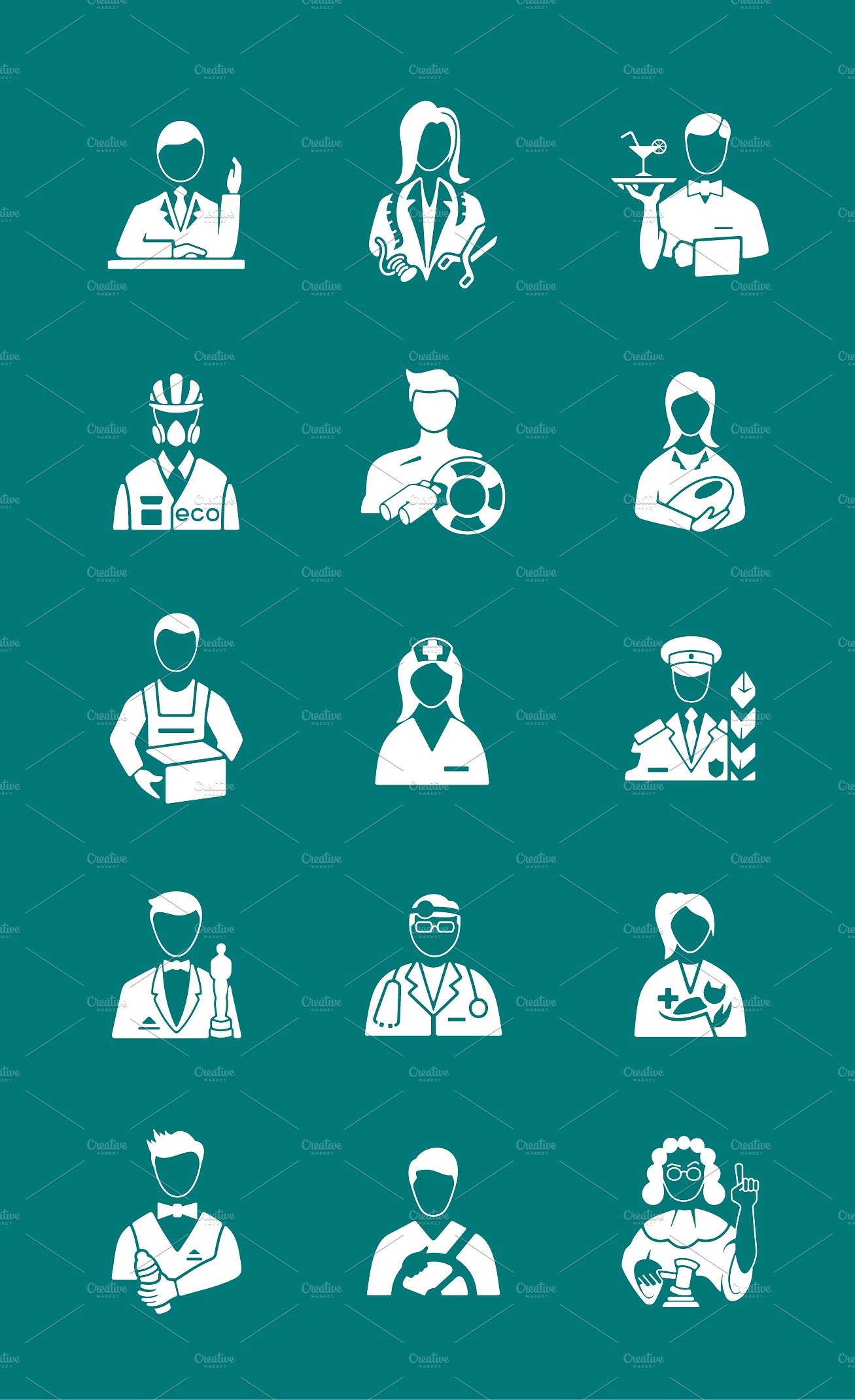 30 PROFESSIONS simple icons