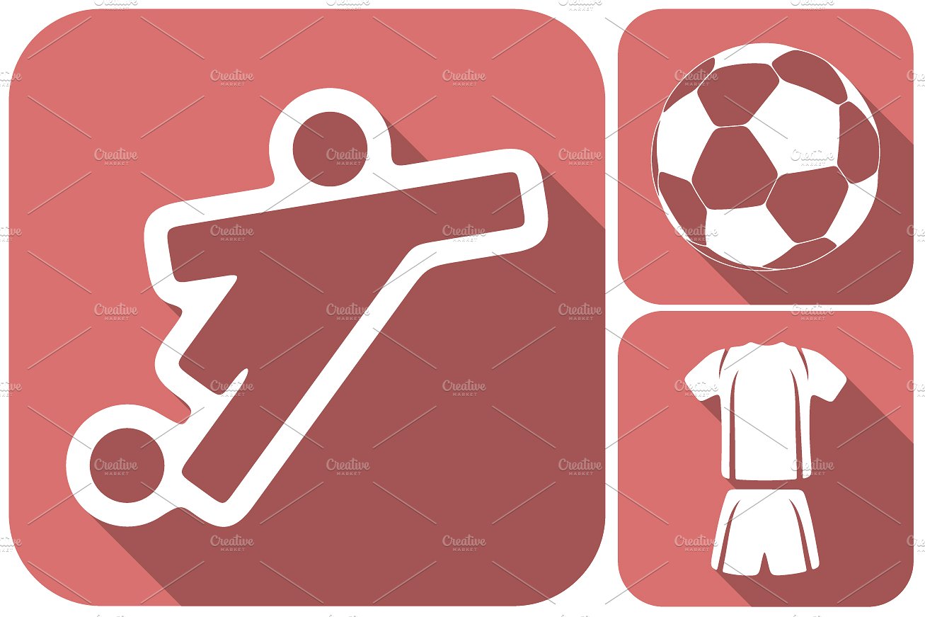 36 FOOTBALL flat icons