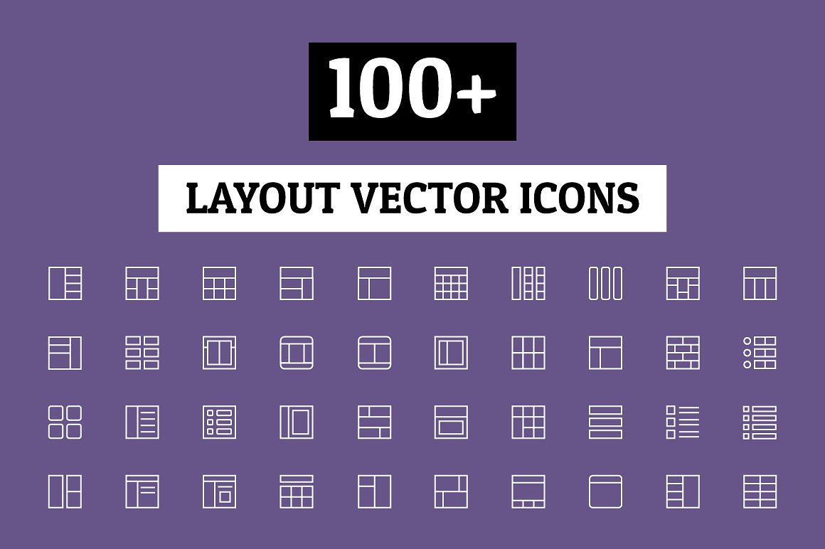 100 Layout Vector Icons