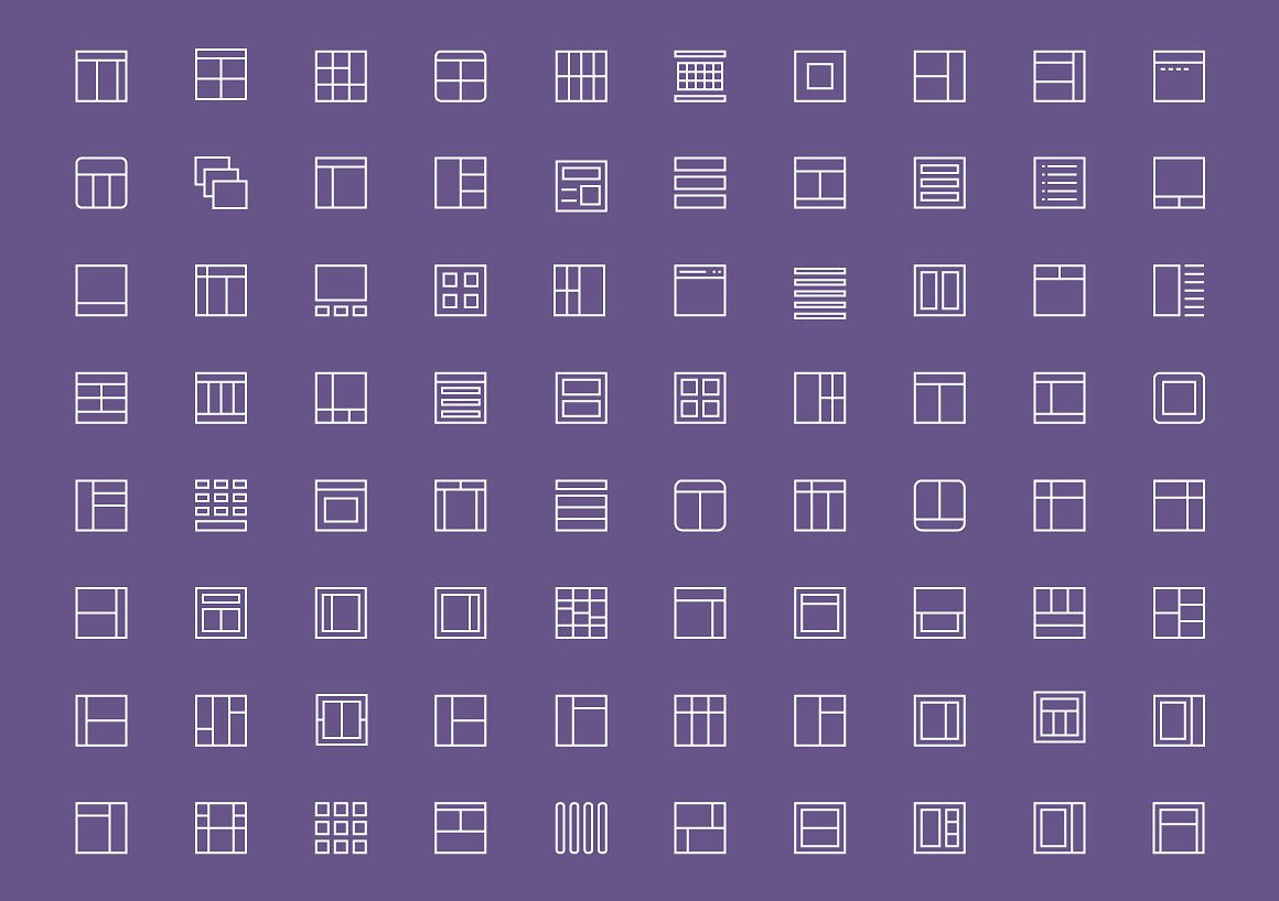 100 Layout Vector Icons