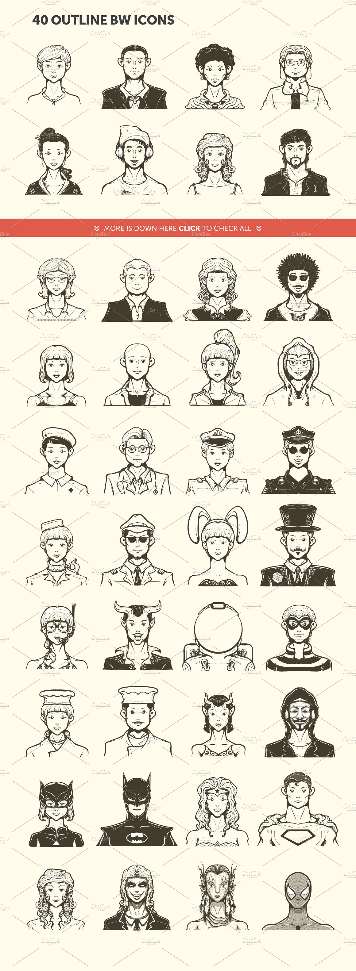 Hand Drawn Avatar Icons