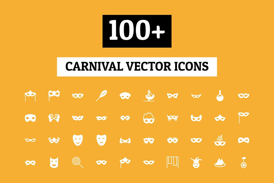 100 Carnival Vector Icons