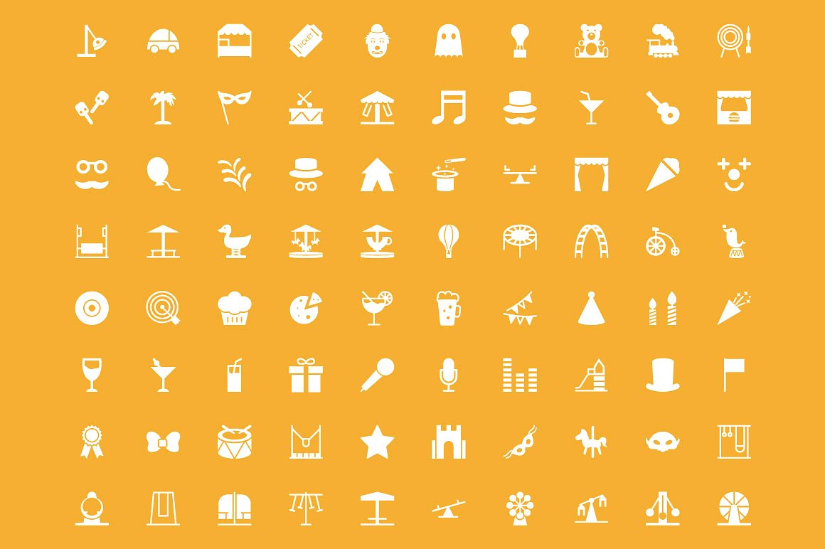 100 Carnival Vector Icons