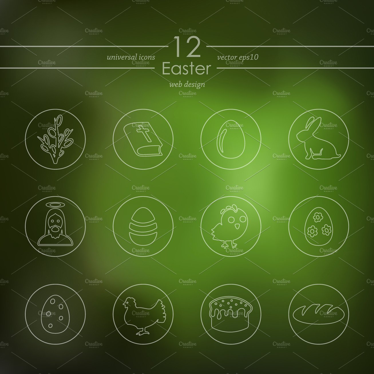 12 EASTER icons