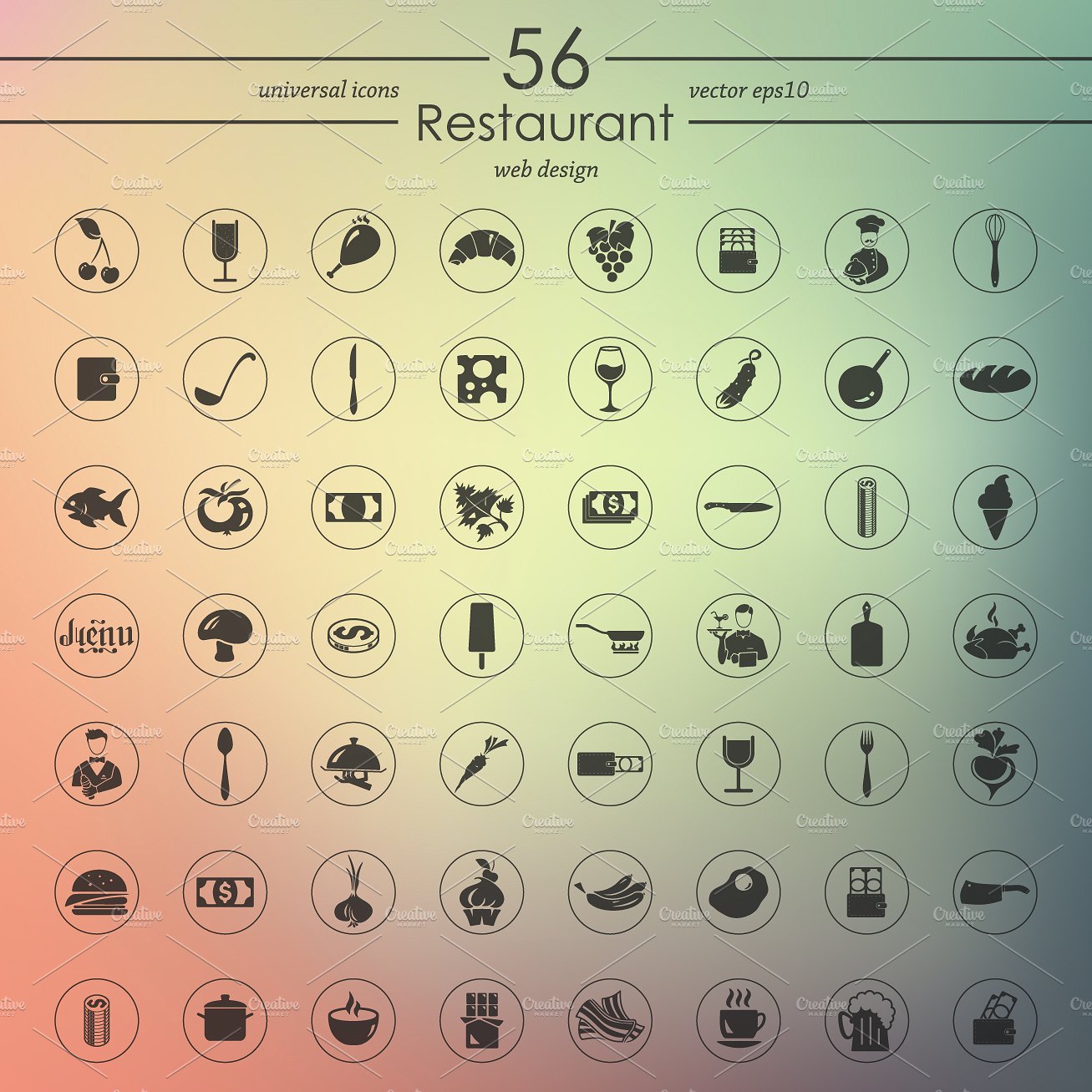 56 RESTAURANT icons