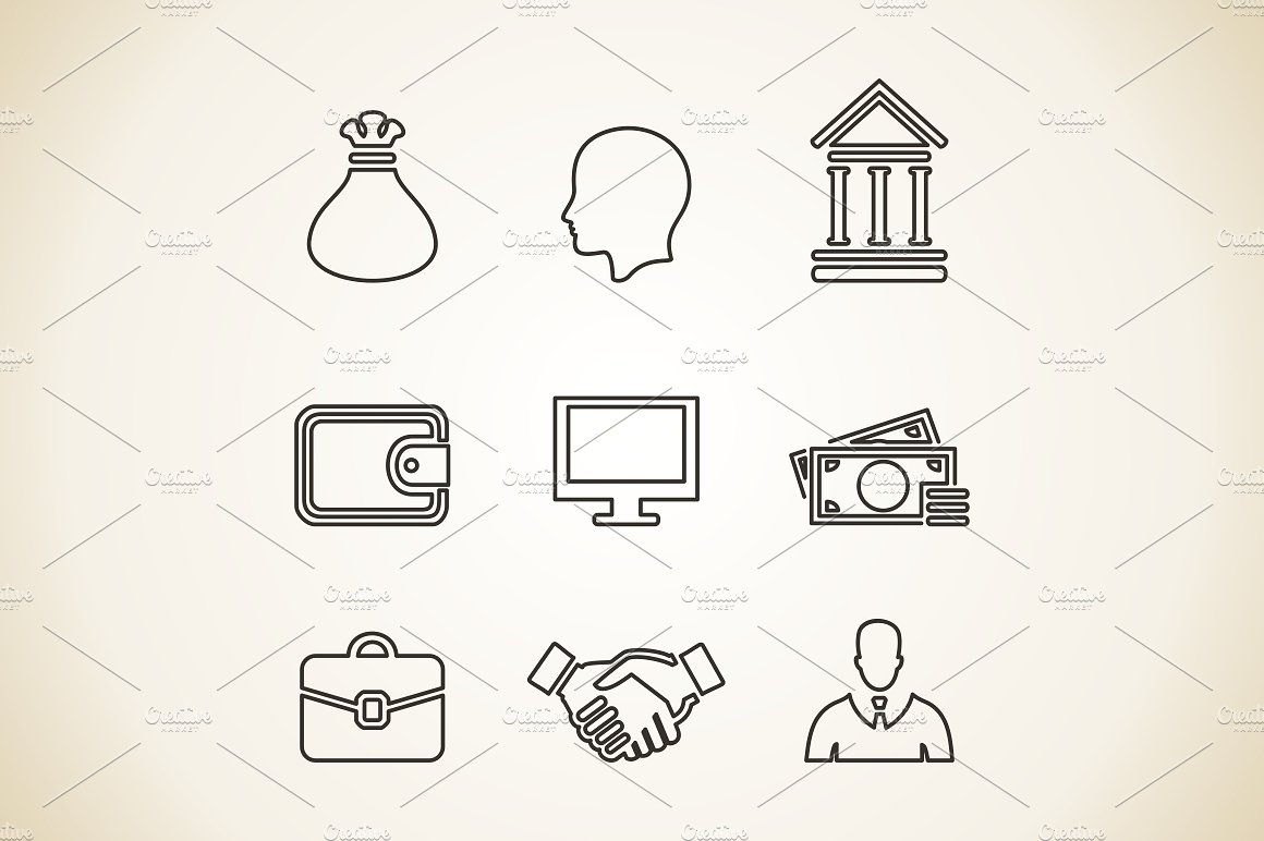 Outline business icon