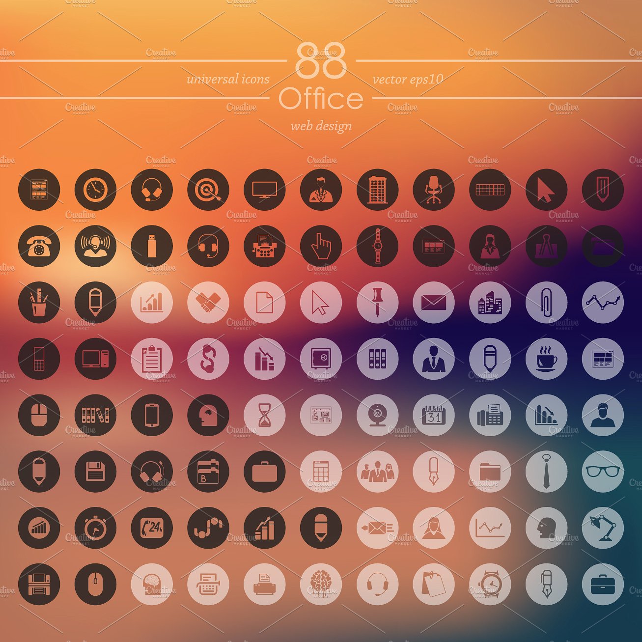 88 OFFICE icons