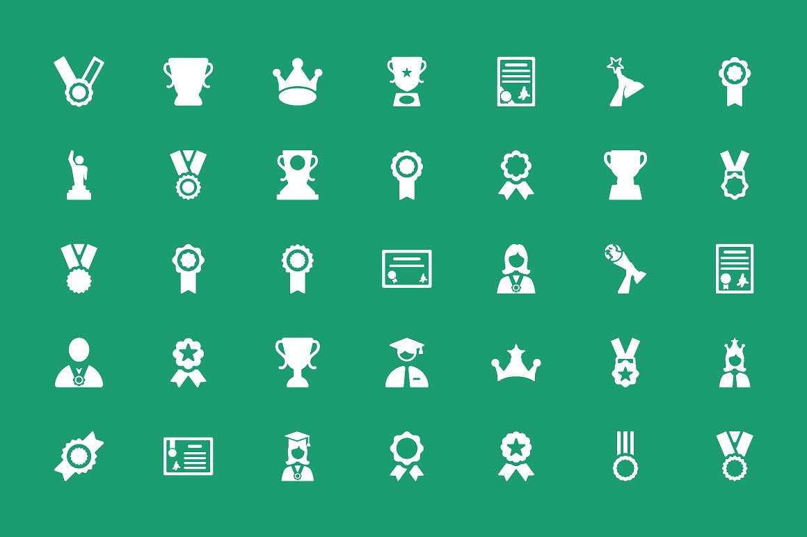 100 Award Vector Icons